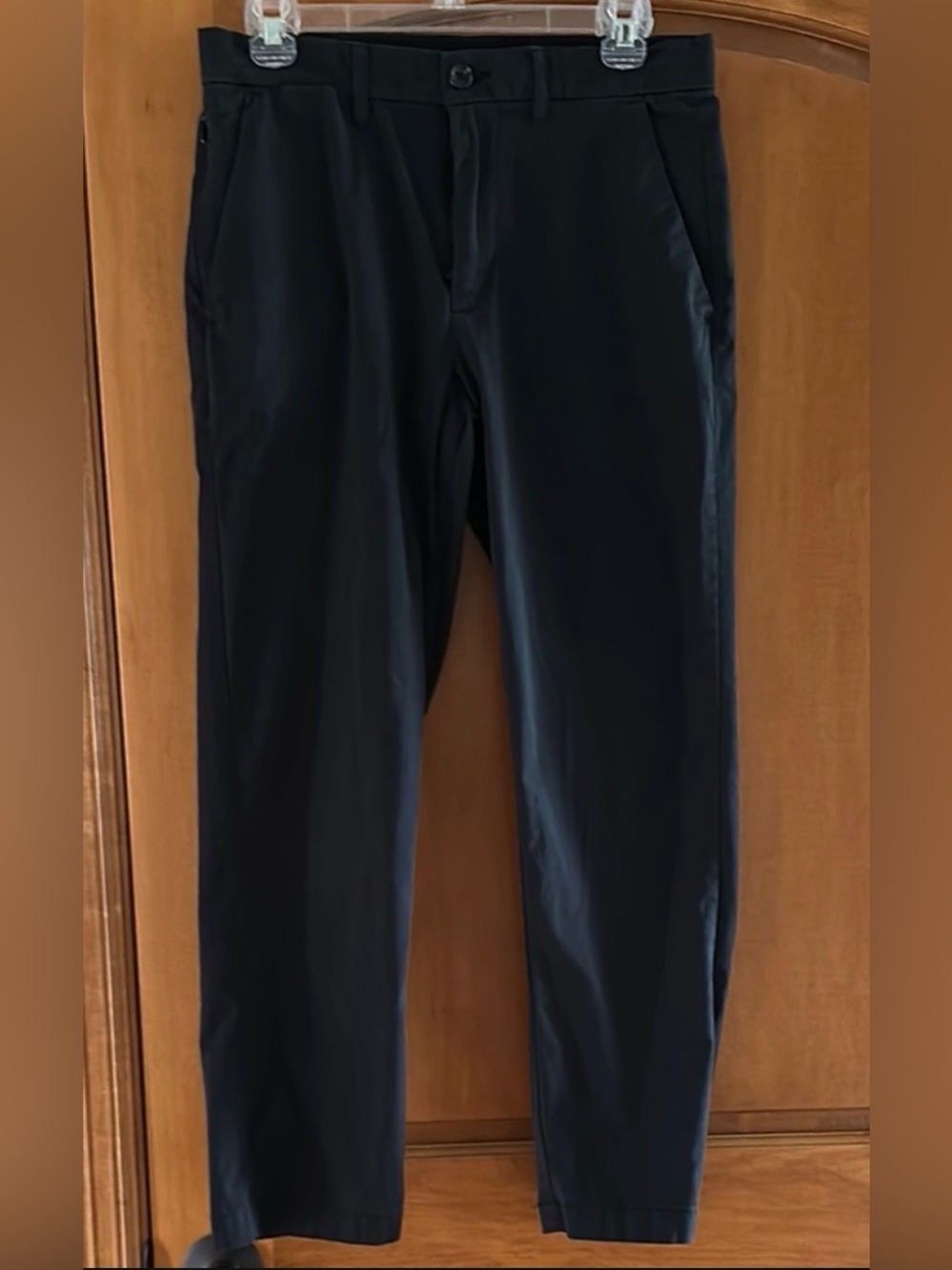 Goodfellow Co Mens Hennepin Tech Slim Chino Pants Black Wrinkle Resist 🌟